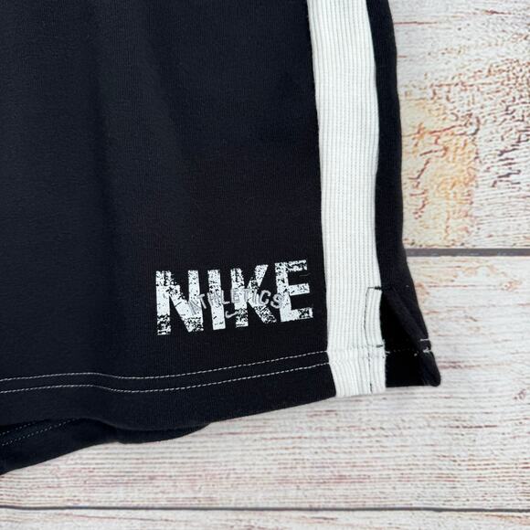 Nike Low Rise Sweat Shorts Womens XL Black White Drawstring NEW - Picture 3 of 11